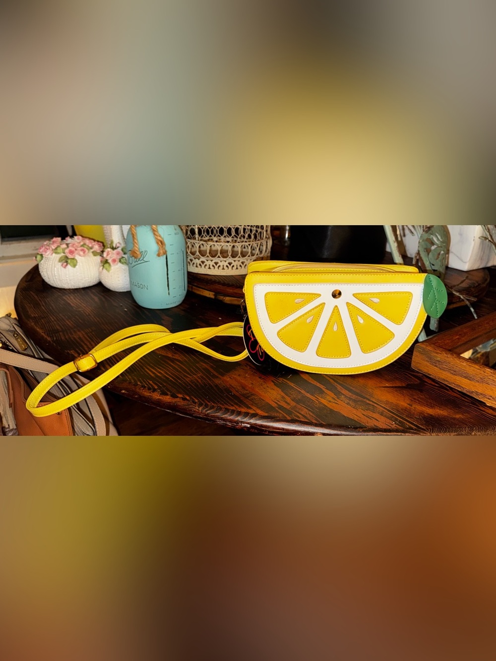 Tami Too! Yellow Citrus Slice Crossbody Bag